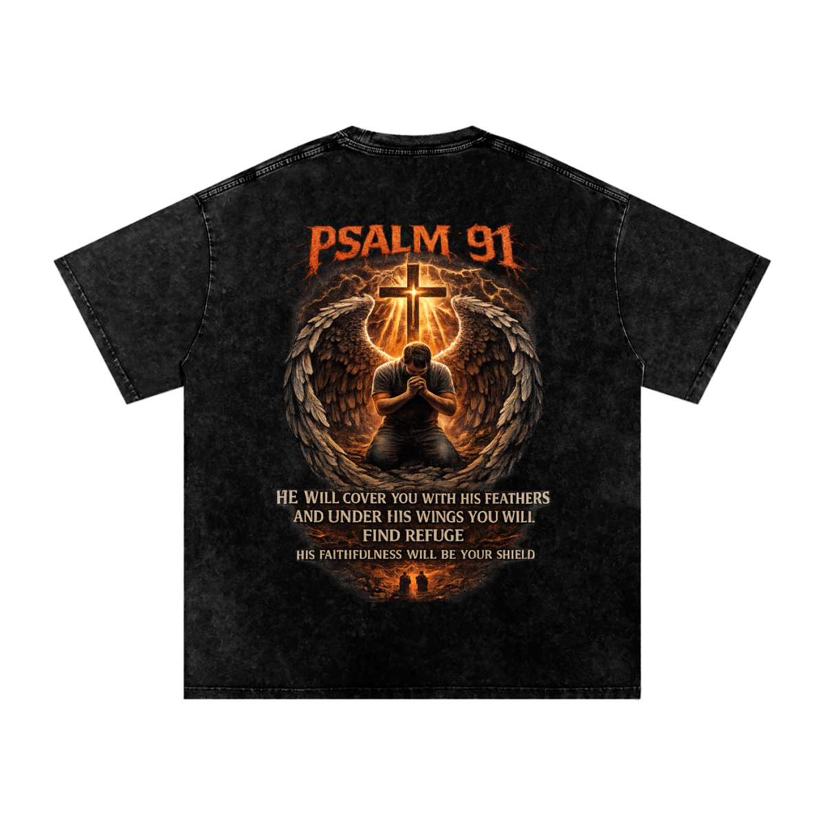 Snow Washed Psalm 91 Tee