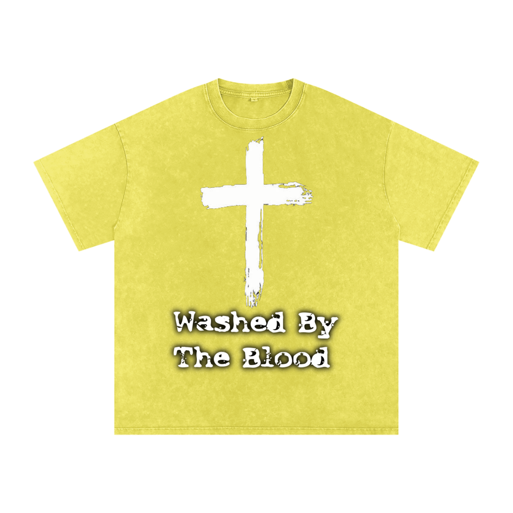 Vintage Washed By The Blood Tee