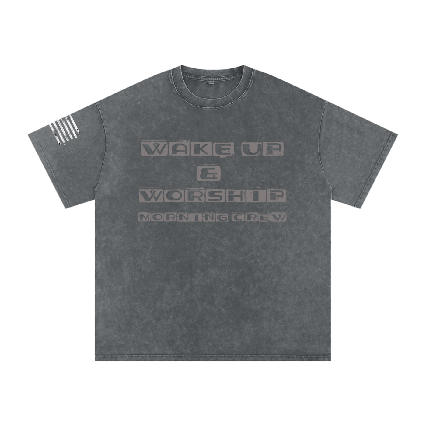 Wake Up & Worship Morning Crew Washed Shirt