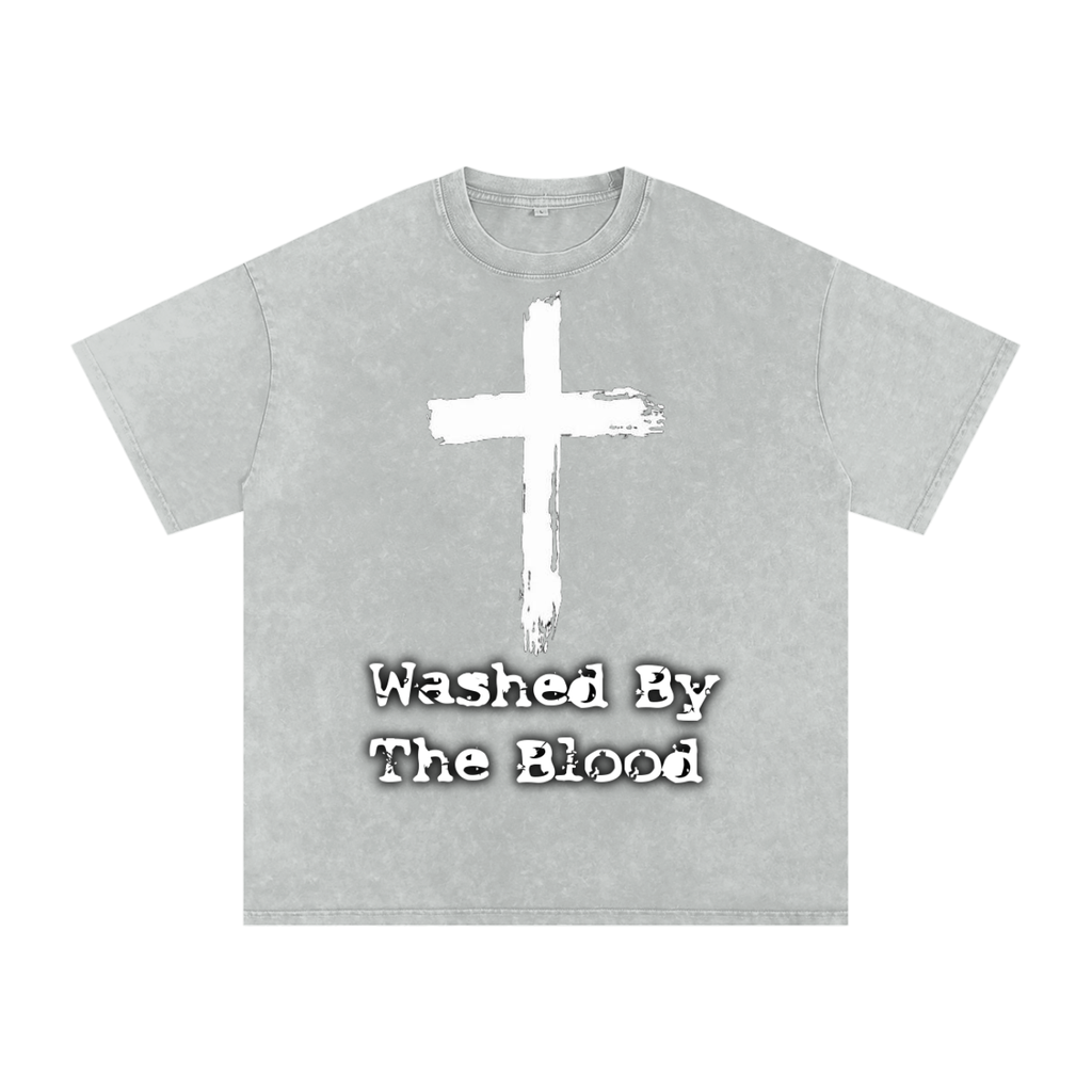 Vintage Washed By The Blood Tee