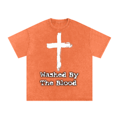 Vintage Washed By The Blood Tee