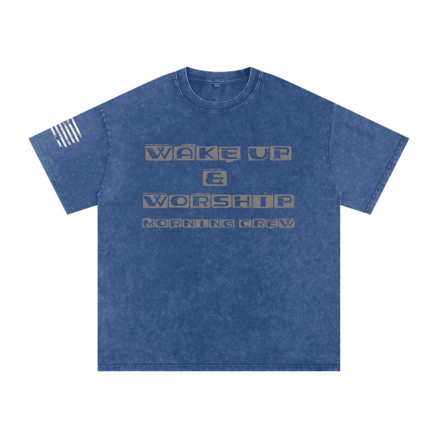 Wake Up & Worship Morning Crew Washed Shirt