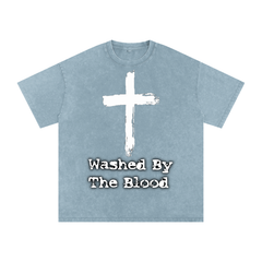 Vintage Washed By The Blood Tee